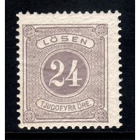 L.17a, 24 öre Postage Due perf. 13, **, fine copy of a grey-lilac, 