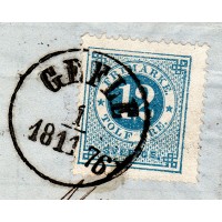 F.21, 12 öre Ringtyp T.14, GEFLE 1-11-76 [X/GÄ], brev till Stockholm