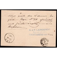 F.29, 4 öre Ringtyp T.13, KRISTIANSTAD 25-10-83 [L/SK], brevkort (bKe.6) till Finland