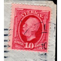 F.54, 10 öre Oscar II, MALMÖ 11-4-06, brev till Stockholm