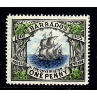 Barbados - SG.152, 1d Tercentenary of Annexation of Barbados, * med fastsättare