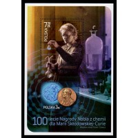 Polen - SG.4473MS, 100-årsjubileum Marie Curies Nobelpris, **