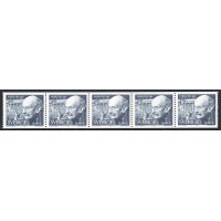 F.1069, 1.70 kr Nobelpristagare 1918, 5-strip **