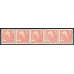 F.272, 5 öre Gustaf V, typ II, 5-strip **