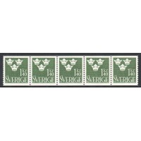 F.300, 1.40 kr Three Crowns, 5-stripe **