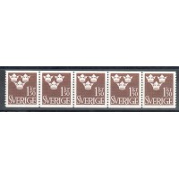 F.303, 1.50 kr Three Crowns, 5-stripe **