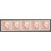 F.401, 15 öre Gustaf VI Adolf, typ I, 5-strip **