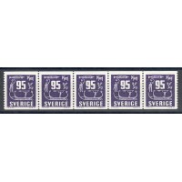 F.466, 95 öre Hällristningar, 5-strip **