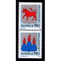 F.1206+1208SX, 1.40 kr Rabattmärken IV. Svenska landskap