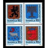 F.1295-1298HBL, Rabattmärken VI - Svenska landskapsvapen