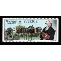 F.1491, 3.60 kr Nya Sverige 1638-1988