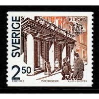 F.1606, 2.50 kr Europa XIX. Postbyggnader