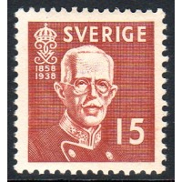 F.267C, 15 öre 80th Birthday of King Gustaf V **