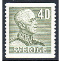 F.281, 40 öre Gustaf V profil höger, typ II [stämplat]