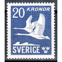 F.337C, 20 kr Flygande svanar [stämplat]