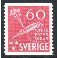 F.360, 60 öre Svensk Press 300 år [stämplat]