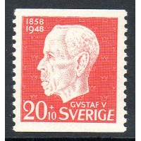 F.383A, 20+10 öre Gustaf V 90 år [stämplat]