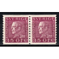 F.187c, 35 öre Gustaf V profil vänster **, par