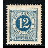 F.32, 12 öre Circle type perf.13 *, very fine copy with hinge