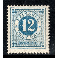 F.32, 12 öre Circle type perf.13 *, very fine copy with hinge