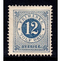 F.32d, 12 öre Circle type perf.13 *, with hinge, vht