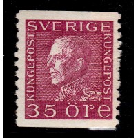 F.187c, 35 öre Gustaf V profil vänster **/*, ändmärke