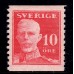 F.149A, 10 öre Gustaf V - en face *, med fastsättare