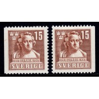 F.326B1+B2, 15 öre Johan Tobias Sergel *, with hinge