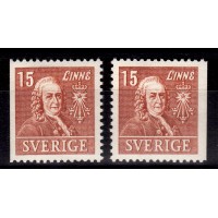 F.321B1+B2, 15 öre Linné *, with hinge