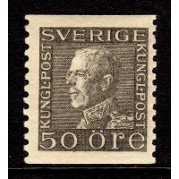 F.192b, 50 öre Gustaf V profil vänster *, med fastsättare