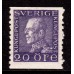 F.179f, 20 öre Gustaf V profil vänster *, B-papper, med fastsättare