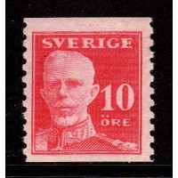 F.149Ac, 10 öre Gustaf V - en face *, B-papper, med fastsättare