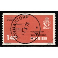 F.908, 1.40 kr Postgirot 50 år, HOVMANTORP 17-3-75 [G/SM] 