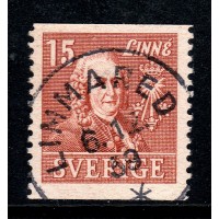 F.321A, 15 öre Linné, LIMMARED 6-12-39 [P/VG] 