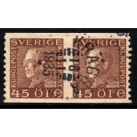 F.191a, 45 öre Gustaf V profil vänster, KRÄGGA 16-11-35 [C/U], fint par