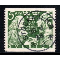 F.261A, 5 öre Nya Sverige minnet, STOCKHOLM 26-9-38