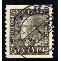 F.192, 50 öre Gustaf V profil vänster, SÖRFORSA 8-1-32 [X/HÄL]