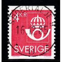 F.1335, 4 kr Postens emblem, SÖDERTÄLJE 9 16-12-85 [B/SÖ], prakt
