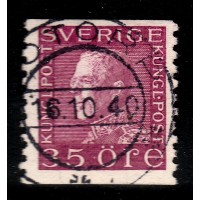 F.187, 35 öre Gustaf V profil vänster, LOTORP 16-10-40 [E/ÖG], praktstämplat