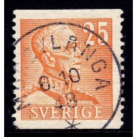 F.277, 25 öre Gustaf V type II, MÖRBYLÅNGA 6-10-48 [H/ÖL]