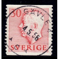 F.410, 30 öre Gustaf VI Adolf typ I, GÄVLE 4 4-5-56 [X/GÄ]