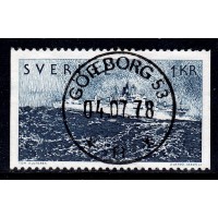 F.888, 1 kr Sjöfart, GÖTEBORG 53 4-7-78, prakt
