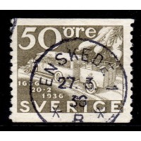 F.255, 50 öre Postverket 300 år, ENSKEDE 27-3-36 [A/SÖ]