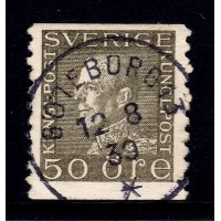 F.192, 50 öre Gustaf V profil vänster, GÖTEBORG 12-8-39