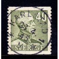 F.281, 40 öre Gustaf V typ II, KARLSTAD 28-4-45 [S/VÄR]