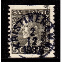 F.192, 50 öre Gustaf V profil vänster, KRISTINEHAMN 2-12-35 [S/VÄR]