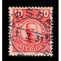 F.82, 10 öre König Gustaf V, ÅKERSBERGA 1-2-31 [B/U]