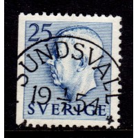 F.406B1, 25 öre Gustaf VI Adolf typ I, SUNDSVALL 1-7-54 [Y/M]