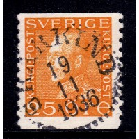 F.184, 25 öre Gustaf V profil vänster, SKÄRKIND 19-11-36 [E/ÖG]