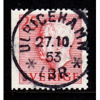 F.405B1, 25 öre Gustaf VI Adolf typ I, ULRICEHAMN 27-10-53 [P/VG]